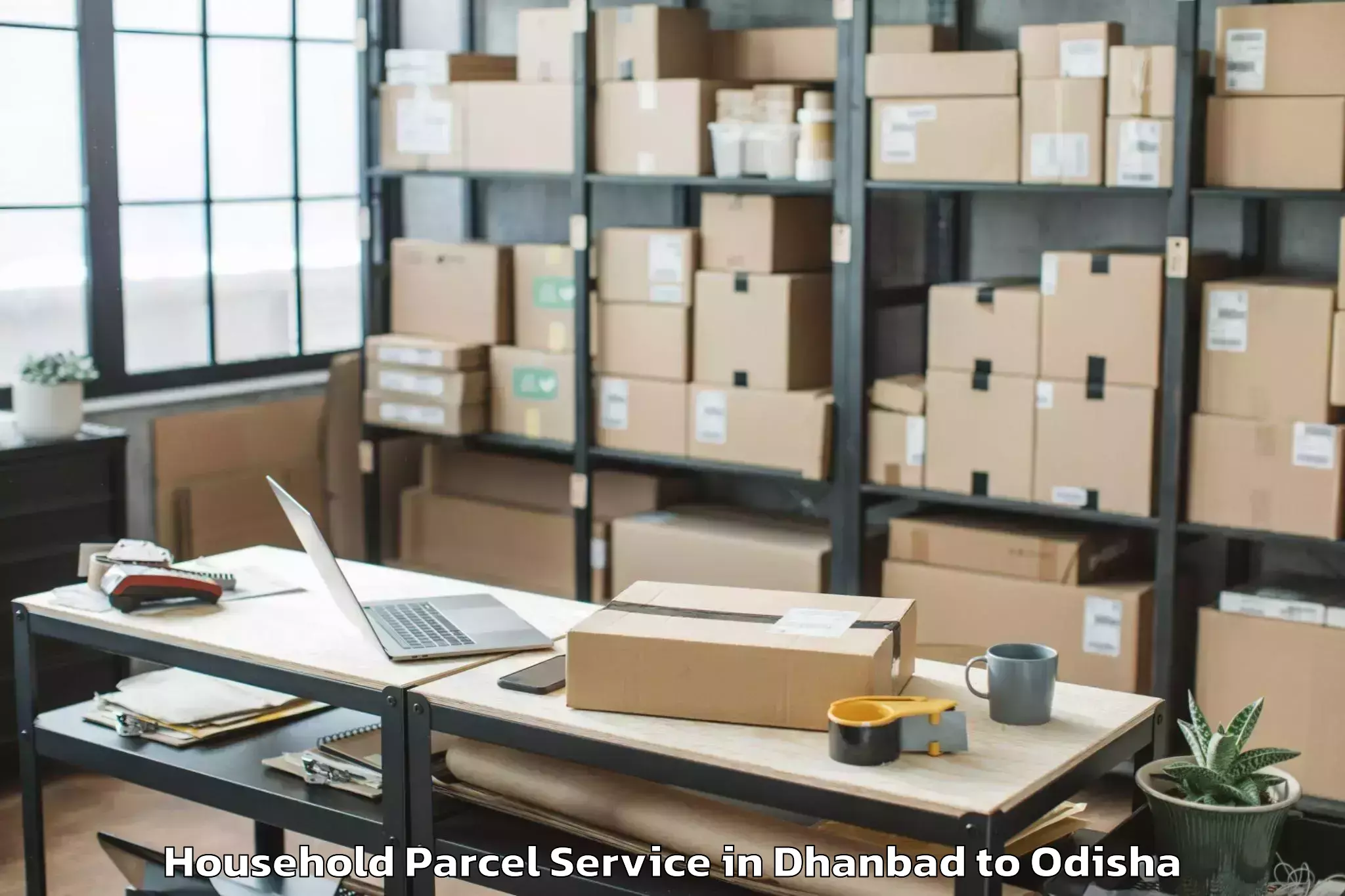 Easy Dhanbad to Komana Household Parcel Booking